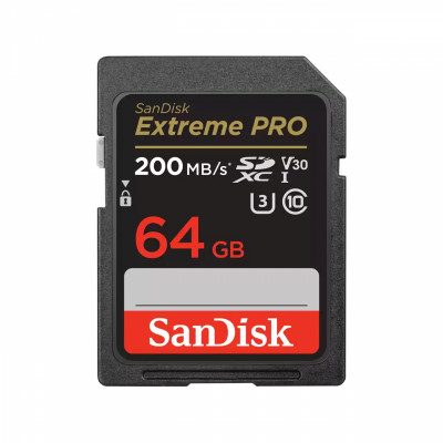 SDXC 64GB SanDisk Class 10 Extreme V30 UHS-I U3 (200Mb/s)