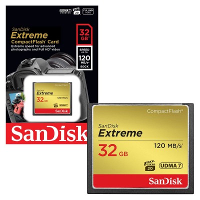 CF  SanDisk  Extreme  32GB  (120/85 MB/s)