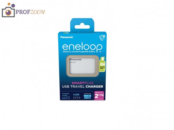 USB-зарядка Panasonic eneloop BQ-CC87 + 4 аккумулятора AA 2000 мА·ч, выход USB 5 В USB-зарядка Panasonic eneloop BQ-CC87 + 4 аккумулятора AA 2000 мА·ч, выход USB 5 В