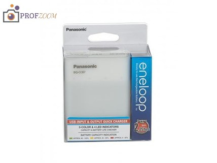USB-зарядка Panasonic eneloop BQ-CC87 + 4 аккумулятора AA 1900 мА·ч, вход и выход USB USB-зарядка Panasonic eneloop BQ-CC87 + 4 аккумулятора AA 1900 мА·ч, вход и выход USB