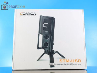 Студийный USB-микрофон Comica STM-USB с поп-фильтром Студийный USB-микрофон Comica STM-USB с поп-фильтром
