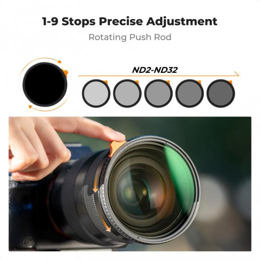 Светофильтр K&F Concept Nano-X Black Mist 1/4 + ND2-ND400 72mm