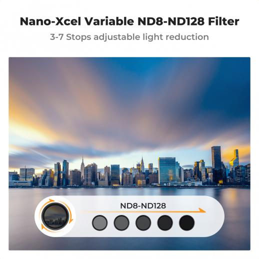Светофильтр K&F Concept Nano-X ND8-128 MRC 67mm Светофильтр K&F Concept Nano-X ND8-128 MRC 67mm