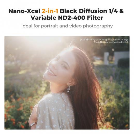 Светофильтр K&F Concept Nano-X Variable ND2-32 Black Mist 1/4 67mm