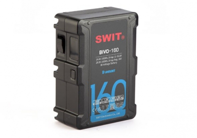 Аккумулятор SWIT BIVO-160 B-mount 14,4/28,8 В, 160 Вт·ч, 2×D-Tap, OLED