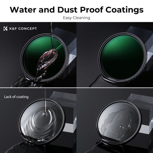 Светофильтр K&F Concept Vari ND8-2000 Nano-A 62mm Светофильтр K&F Concept Vari ND8-2000 Nano-A 62mm