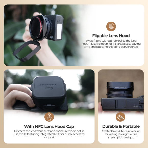 Бленда Freewell Real Lens Hood с фильтром CPL/Black Mist 1/4 для Ricoh GR III Бленда Freewell Real Lens Hood с фильтром CPL/Black Mist 1/4 для Ricoh GR III