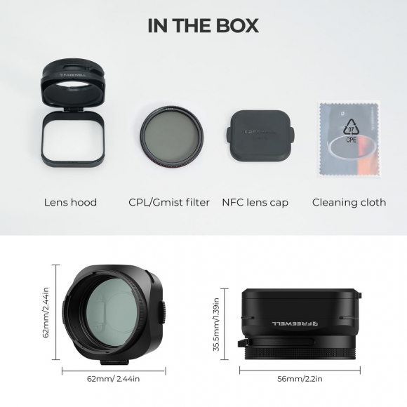 Бленда Freewell Real Lens Hood с фильтром CPL/Black Mist 1/4 для Ricoh GR III Бленда Freewell Real Lens Hood с фильтром CPL/Black Mist 1/4 для Ricoh GR III