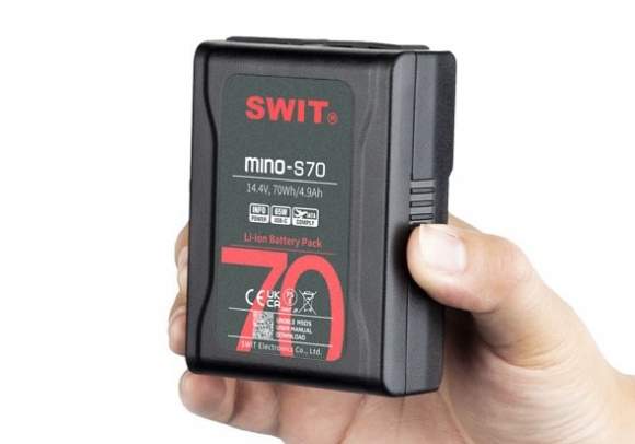 Компактный аккумулятор SWIT MINO-S70 V-mount 70 Вт·ч, 100 Вт, D-Tap, USB-C 65 Вт Компактный аккумулятор SWIT MINO-S70 V-mount 70 Вт·ч, 100 Вт, D-Tap, USB-C 65 Вт