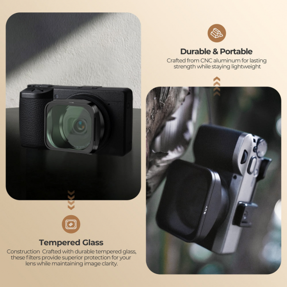 Бленда Freewell с магнитными фильтрами UV, CPL и Glow Mist 1/4 для Ricoh GR IV Бленда Freewell с магнитными фильтрами UV, CPL и Glow Mist 1/4 для Ricoh GR IV