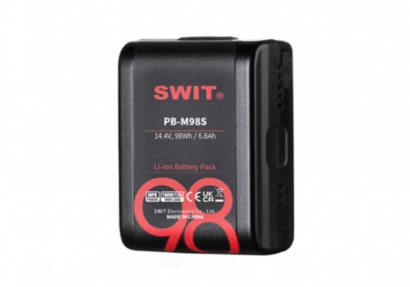 Карманный аккумулятор SWIT PB-M98S V-mount 98 Вт·ч, 150 Вт, D-Tap, USB Карманный аккумулятор SWIT PB-M98S V-mount 98 Вт·ч, 150 Вт, D-Tap, USB