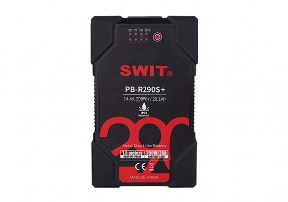 Защищённый аккумулятор SWIT PB-R290S+ V-mount 290 Вт·ч, IP54, 250 Вт Защищённый аккумулятор SWIT PB-R290S+ V-mount 290 Вт·ч, IP54, 250 Вт