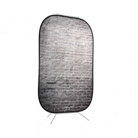 Складной фон Lastolite LB5707 Urban 1,5×2,1 м, белый/серый индустриальный кирпич Складной фон Lastolite LB5707 Urban 1,5×2,1 м, белый/серый индустриальный кирпич
