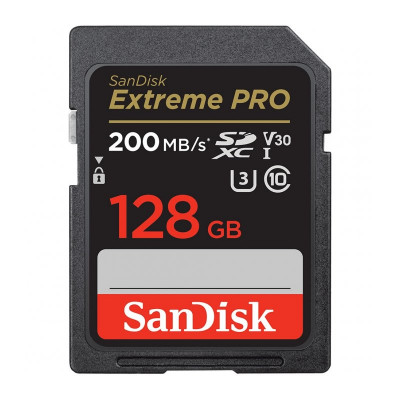 SanDisk Extreme PRO SDXC 128 ГБ 200MB/s UHS-I, V30, U3