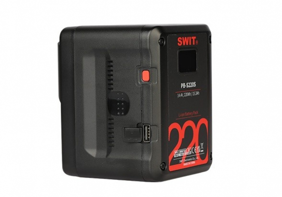 Аккумулятор SWIT PB-S220S V-mount для кинокамер 220 Вт·ч, 4× D-Tap, OLED