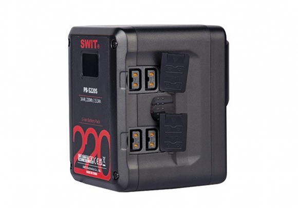 Аккумулятор SWIT PB-S220S V-mount для кинокамер 220 Вт·ч, 4× D-Tap, OLED