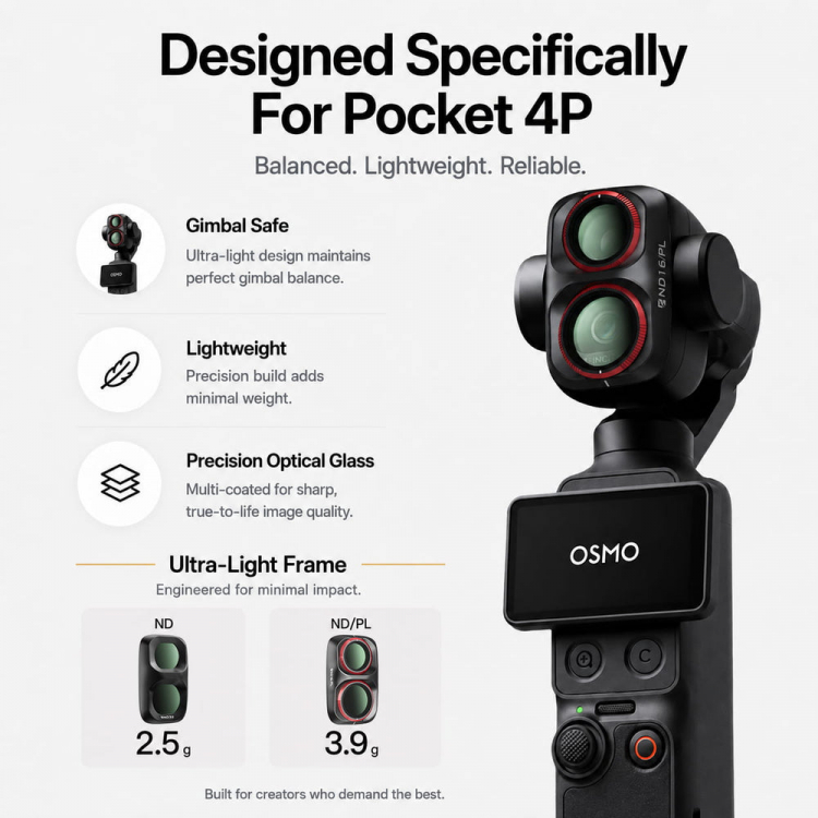 Рассчитаны на подвес Pocket 4P
