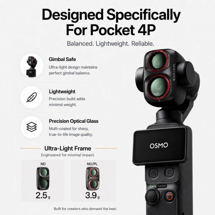 Рассчитаны на подвес Pocket 4P