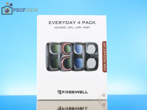 Набор из 4 творческих фильтров Freewell Everyday (ND1000, CPL, Glow Mist 1/4, LPR) для DJI Osmo Pocket 4P и Xtra Muse 2 Pro