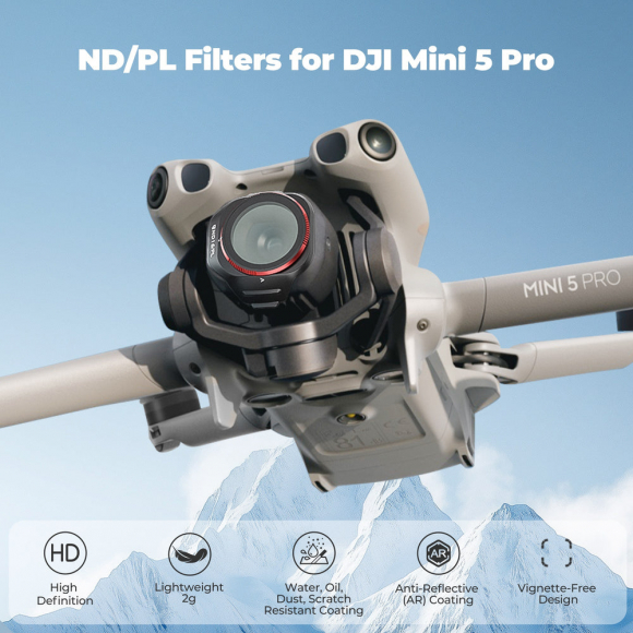Набор из 6 ND/PL фильтров Freewell Bright Day (ND8/PL – ND256/PL) для DJI Mini 5 Pro Набор из 6 ND/PL фильтров Freewell Bright Day (ND8/PL – ND256/PL) для DJI Mini 5 Pro