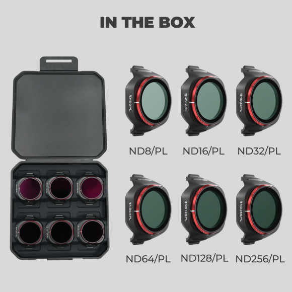 Набор из 6 ND/PL фильтров Freewell Bright Day (ND8/PL – ND256/PL) для DJI Mini 5 Pro Набор из 6 ND/PL фильтров Freewell Bright Day (ND8/PL – ND256/PL) для DJI Mini 5 Pro