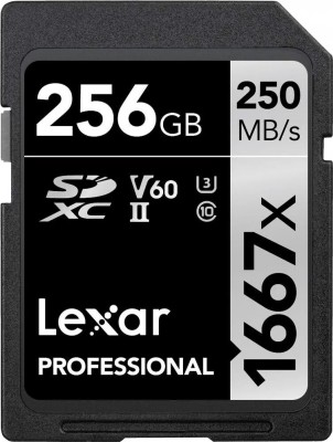 SDXC 256 GB Lexar Professional 1667x SDXC UHS-II