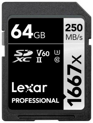 SDXC 64 GB Lexar Professional 1667x SDXC UHS-II
