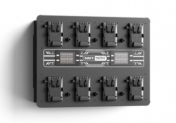 Настенное зарядное устройство SWIT MATRIX-S8 на 8 аккумуляторов V-mount, 8×100 Вт Настенное зарядное устройство SWIT MATRIX-S8 на 8 аккумуляторов V-mount, 8×100 Вт