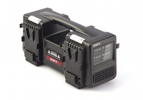 Зарядное устройство SWIT PC-P461S на 4 аккумулятора V-mount, 4×100 Вт, ЖК-экран