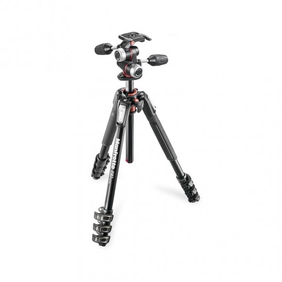Штатив Manfrotto MK190XPRO4-3W: алюминиевый 190XPRO 4 секции с трёхосевой головой Штатив Manfrotto MK190XPRO4-3W: алюминиевый 190XPRO 4 секции с трёхосевой головой
