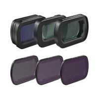 Набор объективов и ND-фильтров Freewell для DJI Osmo Pocket 4, Pocket 3 и Xtra Muse (анаморф 1.1x, макро/широкоугольный, ND8, ND32, ND128)