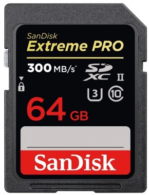 SanDisk SDXC 64GB Extreme PRO UHS-II V90 300MB/s