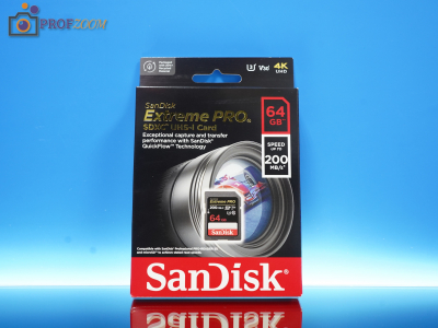 SDXC 64GB SanDisk Class 10 Extreme V30 UHS-I U3 (200Mb/s)
