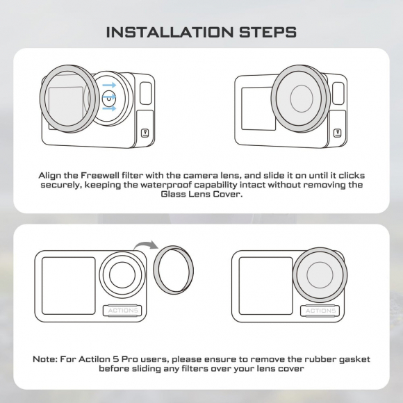 Поляризационный фильтр Freewell CPL для DJI Osmo Action 5 Pro Поляризационный фильтр Freewell CPL для DJI Osmo Action 5 Pro