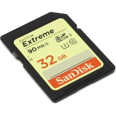 SDHC 32GB SanDisk Class 10 Extreme V30 UHS-I U3 (90 Mb/s)