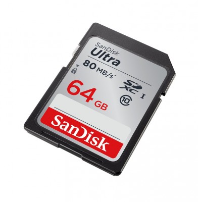 SDXC 64GB SanDisk Class 10 Ultra UHS-I (80 Mb/s)	