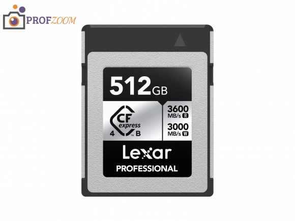 Карта памяти Lexar Professional CFexpress 4.0 Type B 512GB SILVER (LCXEXS4512G-RNENC)