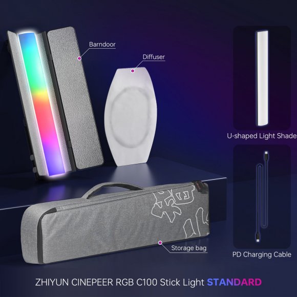 Светодиодный осветитель-жезл Zhiyun Cinepeer C100 Standard Светодиодный осветитель-жезл Zhiyun Cinepeer C100 Standard