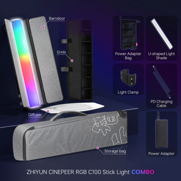 Светодиодный осветитель-жезл Zhiyun Cinepeer C100 Combo