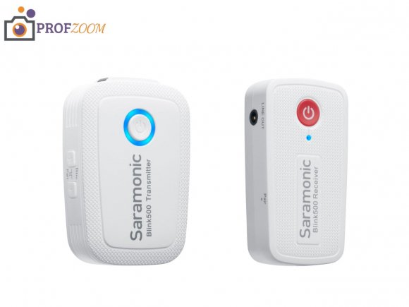 Беспроводная микрофонная система Saramonic Blink500 B1 Snow White (передатчик + приёмник 3,5 мм), белая