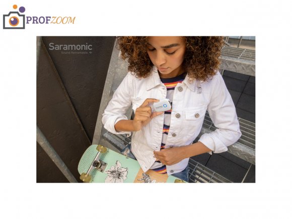 Беспроводная микрофонная система Saramonic Blink500 B1 Snow White (передатчик + приёмник 3,5 мм), белая
