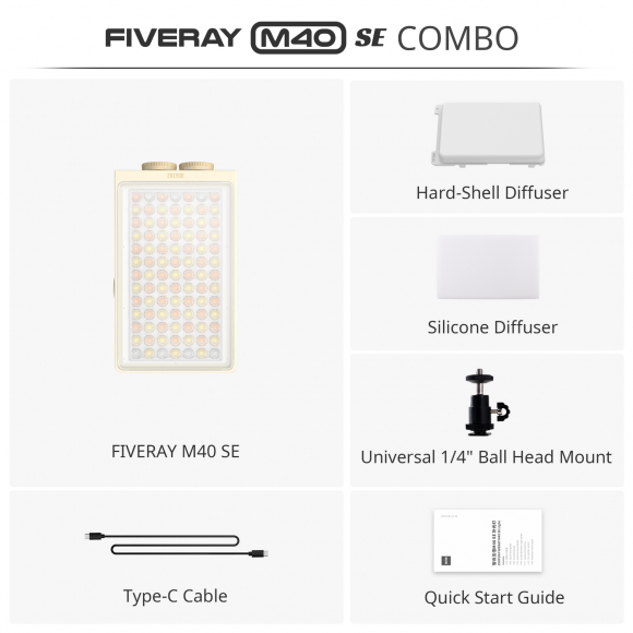 Светодиодный осветитель Zhiyun Fiveray M40 SE Combo Светодиодный осветитель Zhiyun Fiveray M40 SE Combo