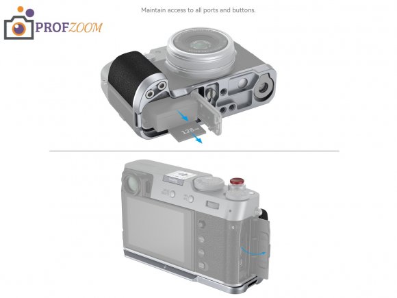 Площадка с рукояткой SmallRig 4555B Silicone для Fujifilm X100VI/X100V Серебро Площадка с рукояткой SmallRig 4555B Silicone для Fujifilm X100VI/X100V Серебро