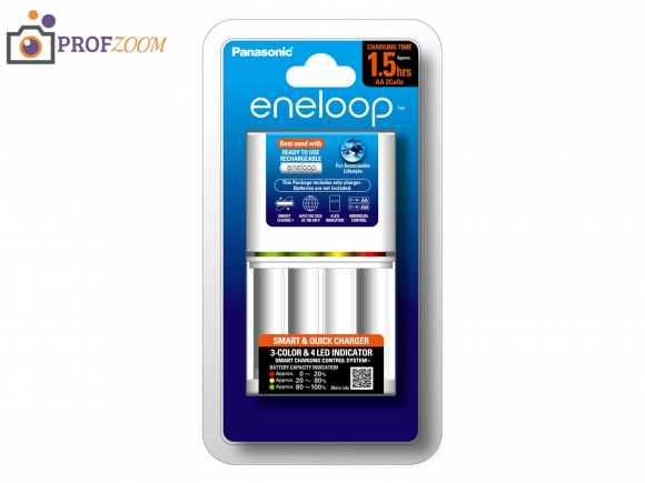 Зарядное устройство Panasonic Eneloop Smart & Quick BQ-CC55E для аккумуляторов AA/AAA