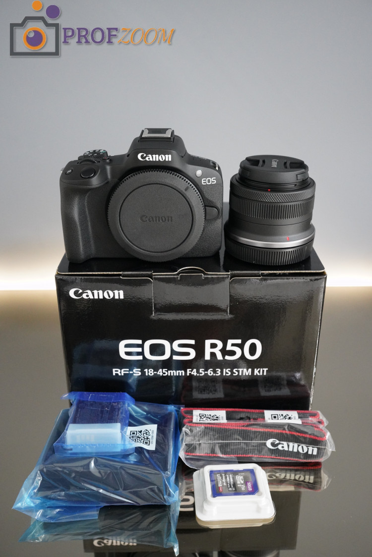 Что в коробке Canon EOS R50 Kit 18-45mm