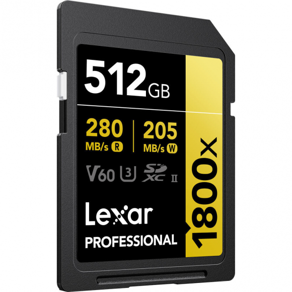 Карта памяти Lexar GOLD SDXC 512 ГБ V60 1800x [LSD1800512G-BNNNG]