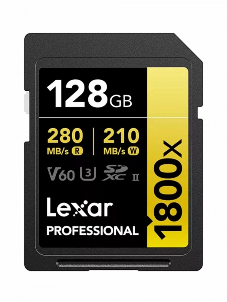 Скорость 1800x Lexar Gold SDXC 128GB