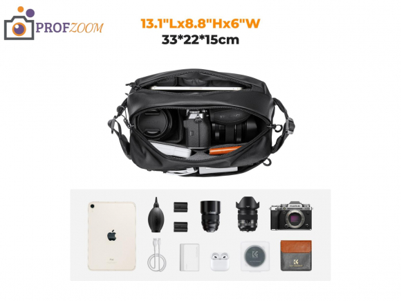 Сумка K&F Concept Alpha Sling Bag 10L Чёрная Сумка K&F Concept Alpha Sling Bag 10L Чёрная