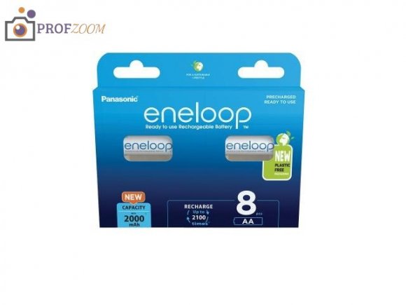 Аккумуляторы Panasonic eneloop AA 2000 мА·ч BK-3MCDE/8BE, 8 шт., Ni-MH, до 2100 циклов Аккумуляторы Panasonic eneloop AA 2000 мА·ч BK-3MCDE/8BE, 8 шт., Ni-MH, до 2100 циклов