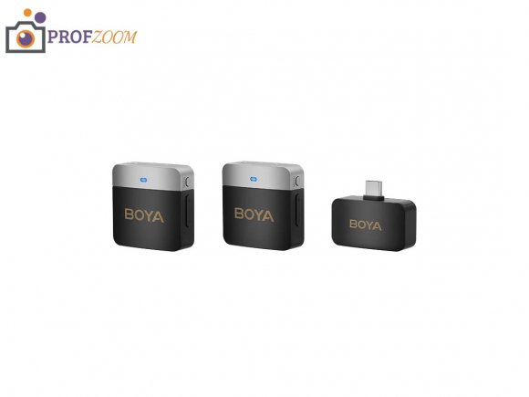 Беспроводная микрофонная система Boya BY-M1V4 (2 передатчика + приёмник USB-C), чёрная Беспроводная микрофонная система Boya BY-M1V4 (2 передатчика + приёмник USB-C), чёрная